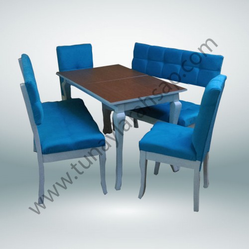 mss0033 Gökyüzü Ahşap Masa Sandalye